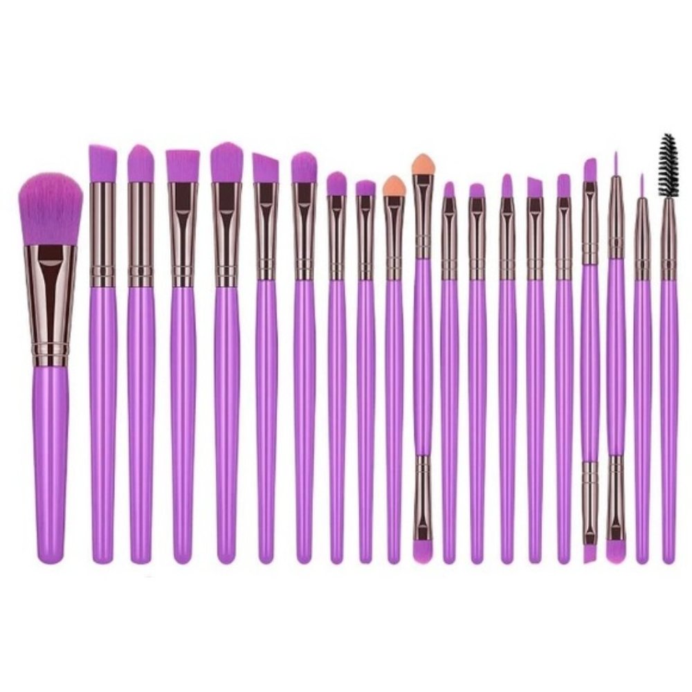 New 20pcs Professional Makeup Brush Set Purple